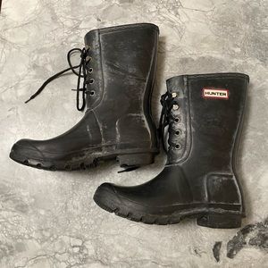Size 8 Hunter Original Lace-up Rain Boots
